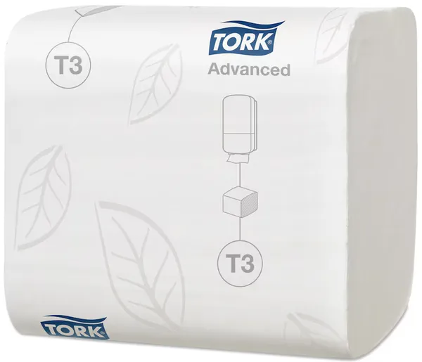 114277 Tualetinis popierius TORK T3 Advanced, baltas, 2 sluoksniai, 252 lapeliai, 1 vnt.