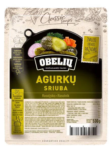 Agurkų sriuba OBELIŲ, 530 g