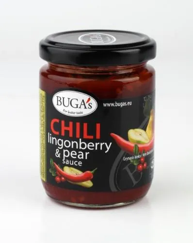 Čili, brūkleņu un bumbieru mērce, BUGAS, 170g