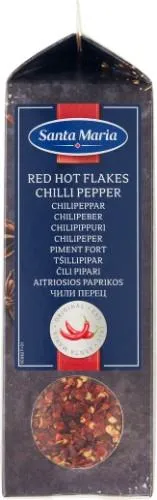 Čili pipari Red Hot, pārslas 295g, Santa Maria, Tetrapaka