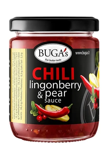 Čili un dzērveņu mērce BUGAS, 1,3 kg