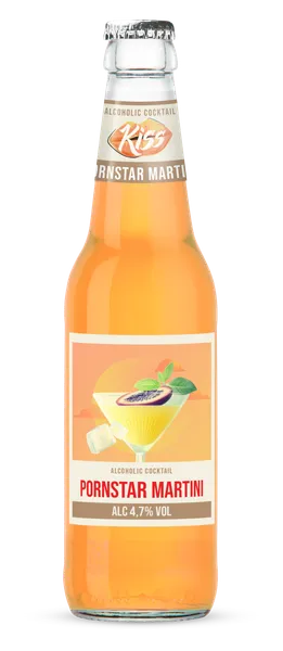 Alkoholinis kokteilis KISS, Pornstar Martini, 4,7%, 0,33 l, butelis
