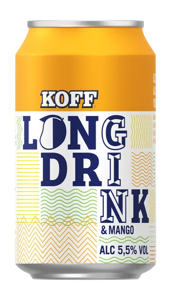 Alkoholinis kokteilis KOFF LONG DRINK, Mango, 5,5%, 0,33 l, skardinė