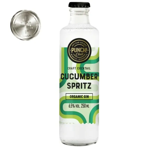 Alkoholisks kokteilis PUNCH CLUB Cucumber Spritz, 6%, stiklā, 0.25l (DEP)