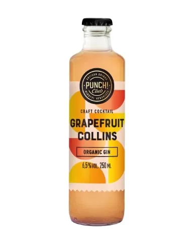 Alkoholisks kokteilis PUNCH CLUB Grapefruit Collins, 6,5%, stiklā, 0.25l (DEP)