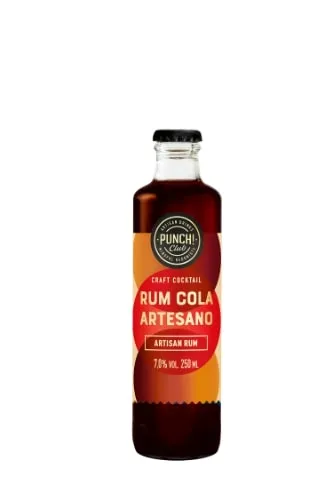 Alkoholisks kokteilis PUNCH CLUB Rum&Cola Artesano, 7%, stiklā, 0.25l (DEP)