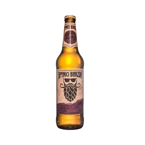 Alus APYNIO BARZDA, su kukurūzais, nefiltruotas, 5,2%, 0,5 l, butelis, D
