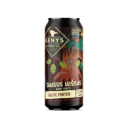 Alus GENYS, Tamsus miškas, Baltic Porter, 6%, 0.44l, skardinė, D