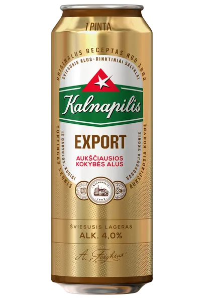 Alus Kalnapilis Export, 4%, 0,568 l, skardinė D