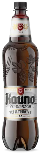Alus KAUNO Nefiltruotas, 5%, 1 l, PET