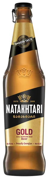 Alus NATAKHTARI, Gold, šviesus, 5%, 0,5 l,