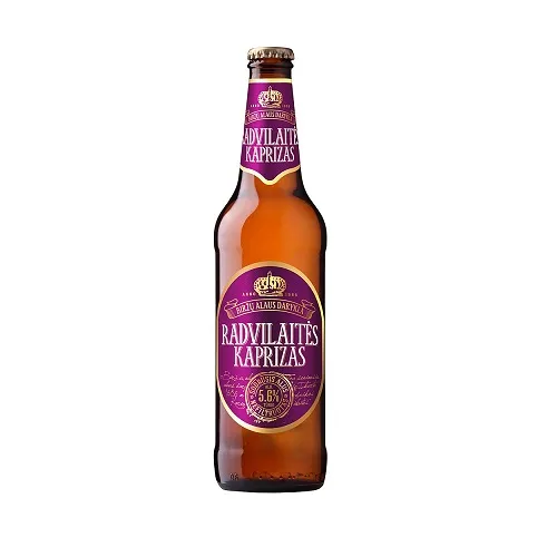 Alus RADVILAITĖS KAPRIZAS, nefiltruotas, 5,6%, 0,5l, butelis, D