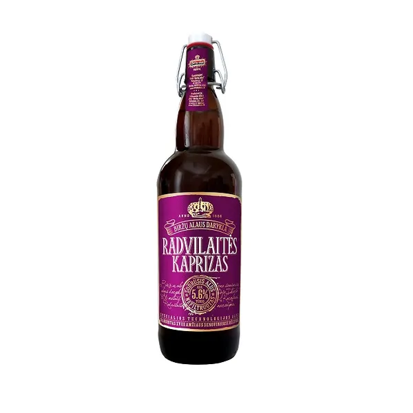 Alus RADVILAITĖS KAPRIZAS, nefiltruotas, 5,6%, 1 l, butelis, D