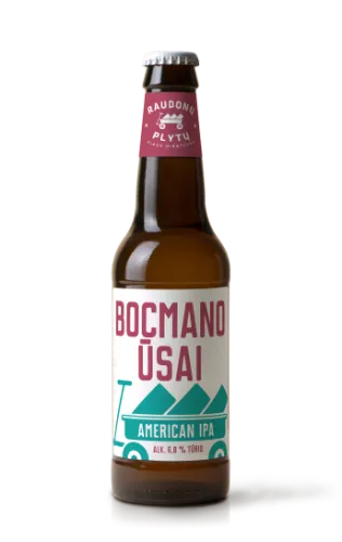 Alus RAUDONŲ PLYTŲ Bocmano Ūsai, 6,0%, 0,33 l, butelis
