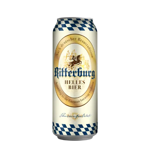 Alus Ritterburg Helles Bier, 5%, 0,5l skardinė D