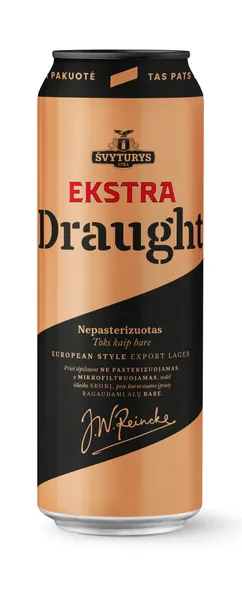 Alus ŠVYRURYS Ekstra Draught, 5.2%, 0,568 l, skardinė