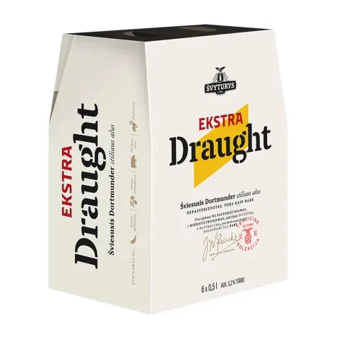 Alus ŠVYTURYS Eksta Draught, 5,2 %, 0,5 l, butelis, D MP6
