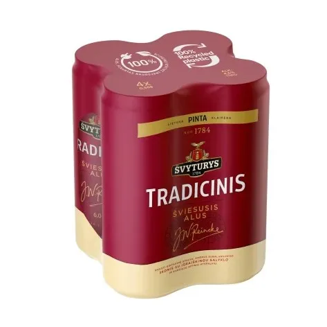 Alus ŠVYTURYS Tradicinis, 6,0 %, 4 x 0,568 l, skardinė, D