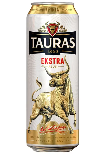 Alus TAURAS Ekstra, 5,2%, 0,568l, skardinė
