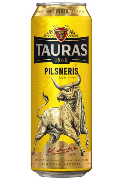 Alus TAURAS Pilsneris, 4,6%, 0,568 l, skardinė D