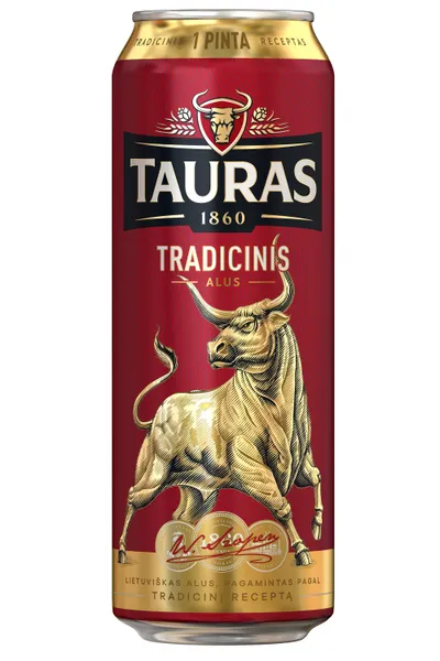 Alus TAURAS Tradicinis, 6%, 0,568l, skardinė