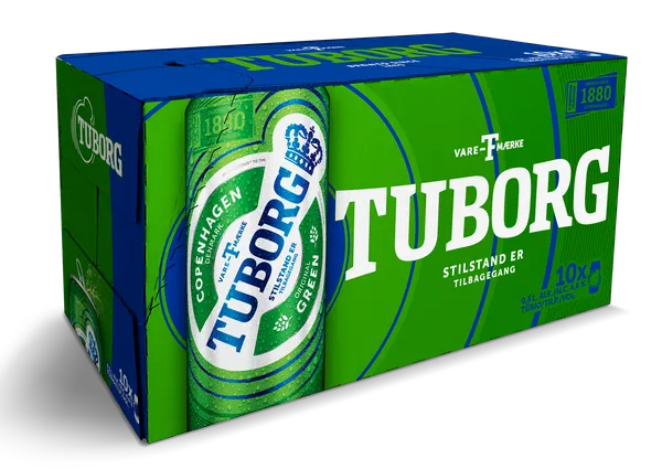 Alus TUBORG, 4,6%, 0,5 l x 10, skardinė,  D