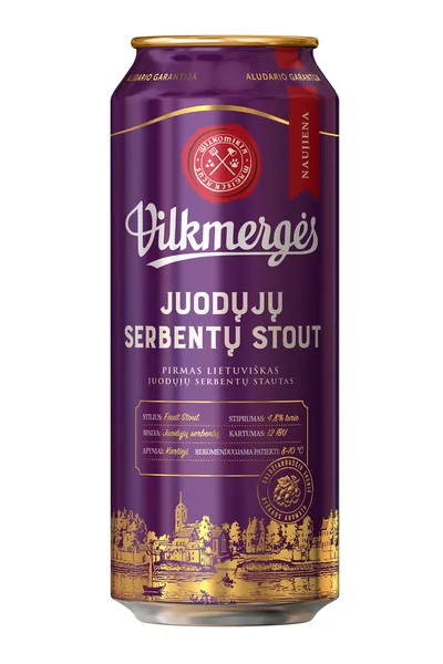 Alus VILKMERGES, Juodųjų Serbentų Stout, 4,8%, 0,5 l, skardinė