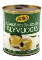 Alyvuogės ANIRA, graikiškos, žaliosios, be kauliukų, L dydis, 380 g/820 g