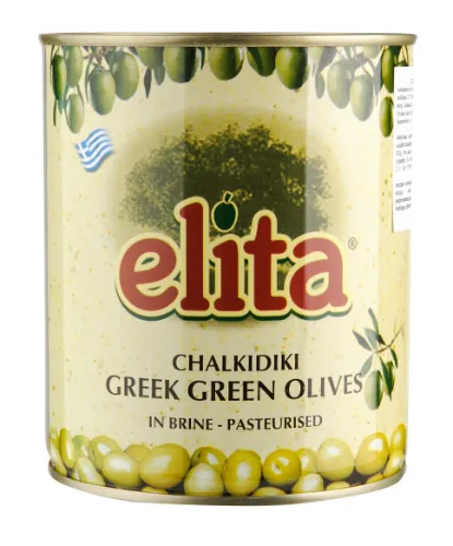 Zaļās olīvas bez kauliņiem ELITA, 425g/200g