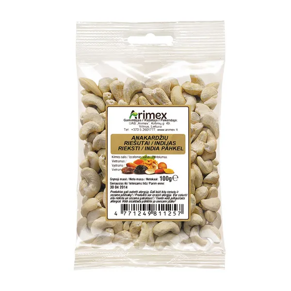Indijas rieksti ARIMEX, 100g
