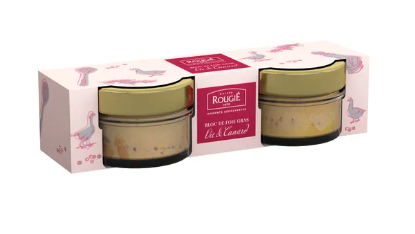 Ančių ir žąsų kepenėlių paštetų rinkinys ROUGIE, 80 g
