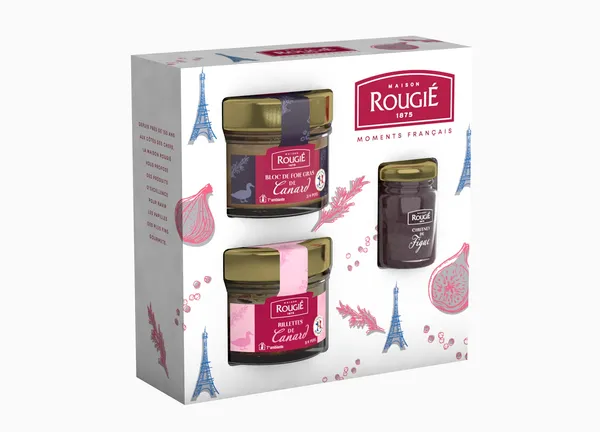 Ančių kepenėlių foie gras, riletas ir figų čatnis, rinkinys ROUGIE, 230 g