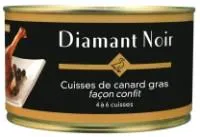 Ančių šlaunelių confit,ROUGIE, 4/6, su ančių riebalais Diamant Noir, skardinėje, 1,35 kg