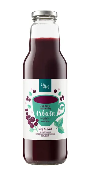 Arbata SKANOVĖ, juodųjų serbentų su medumi ir mėtų ekstraktu 880 g / 735 ml