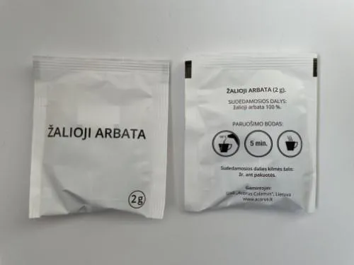 Arbata žalioji, fasuota,2gx100vnt.