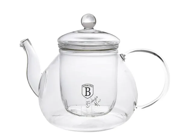 Arbatinukas Glass, su sieteliu, borosilikatinis stiklas, 1 l, vnt
