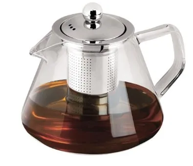 Arbatinukas Metal, su sieteliu, borosilikatinis stiklas/nerūdijantis plienas, 1 l, vnt