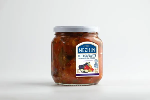 Aštrūs baklažanai NEZHIN, su rytietiškais prieskoniais,460g