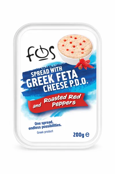 Aštrus tepamas fetos sūrio kremas su raudonosiomis paprikomis FOS, P.D.O., 200g