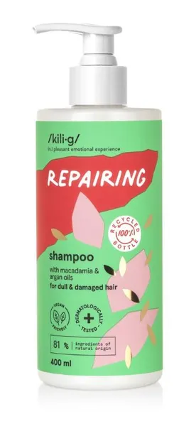 Atkuriamasis plaukų šampūnas KILIG, 400 ml