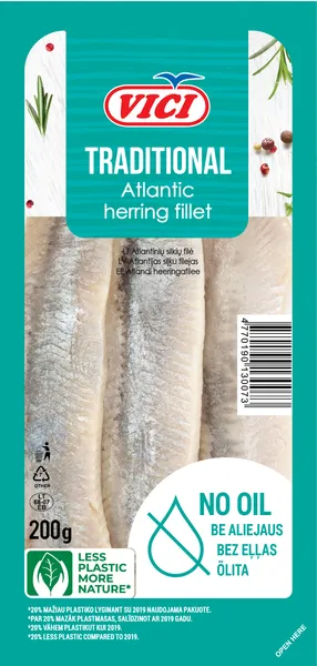 Atlantinių silkių filė 200g