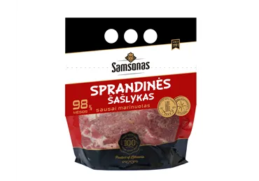 Atšaldytas sprandinės šašlykas SAMSONAS, sausai marinuotas, 800g