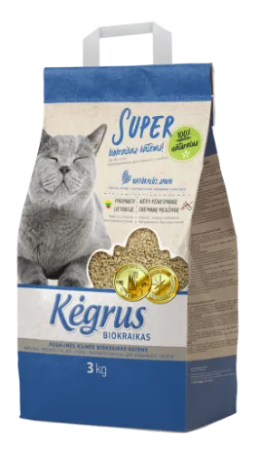 Augalinės kilmės biokraikas KĖGRUS, katėms, 3 kg