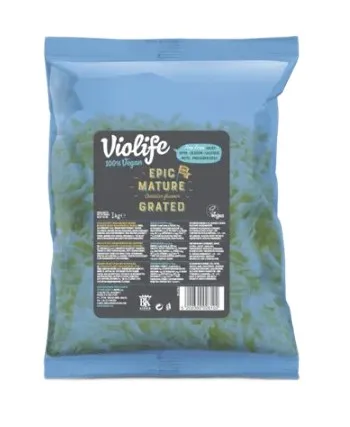 Augalinės kilmės sūris Mature Cheddar VIOLIFE , tarkuotas, 1 kg