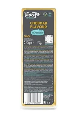 Augalinės kilmės sūris  VIOLIFE Cheddar, 2,5kg