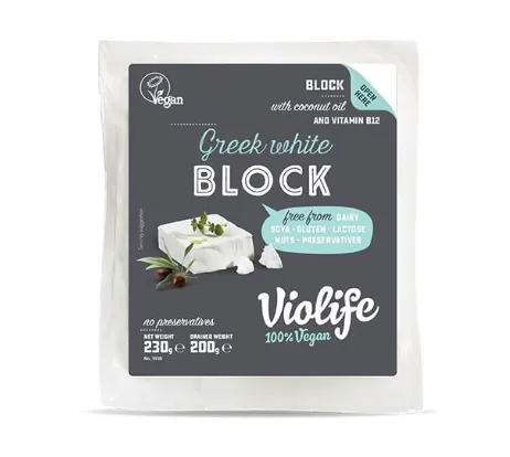 Augalinių riebalų sūrio produktas feta VIOLIFE,  200g