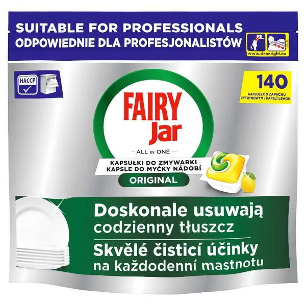 Automatinių indaplovių kapsulės FAIRY All in One PRO, 140 vnt.