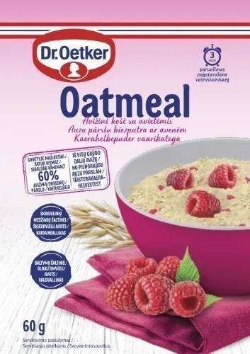 Avižinė košė DR.OETKER su avietėmis, 60g
