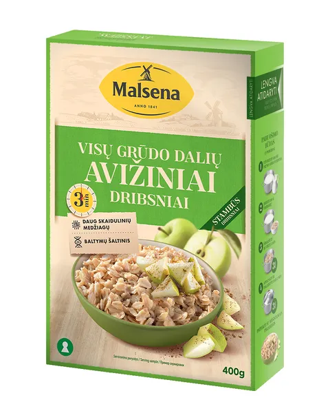 Avižiniai dribsniai MALSENA, Dribsnių Energija, 3 min, 400 g