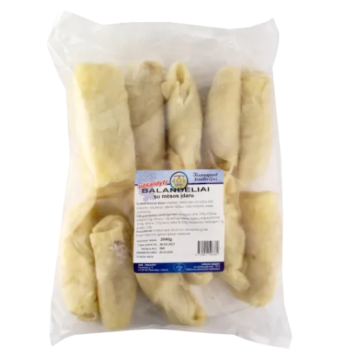 Balandėliai su mėsos įdaru, (170gx12vnt), 2,04 kg
